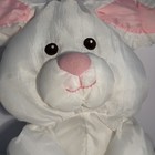Fisher Price Puffalump Bunny Rabbit Plush 12  White 1992 Pink Rose Vintage