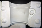 Vintage Unbranded Ceramic Slip Casting Mold Plain Footed Mug Cup  506