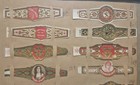 Antique Glass Faced Wood Framed Cigar Band Collection With Rare Pieces