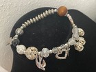 Silver Tone Christian Religious Charm Dangle Bracelet Faith Wiseman Jesus Story