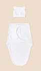 Baby Swaddle   Hat Set Sleep Sack Bag 0-3 Months Unisex Cotton White Girls Boys