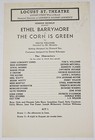 Locust St  Theatre Broadside Advertising Ethel Barrymore The Corn Is Green Play