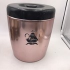Mcm West Bend Aluminum Canister Rose Copper Set Of 3 Black Lids Clean Vtg Retro