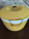 Vintage Mid-century Ice Bucket Gold White Therm-o-ware Royal Satin Barware