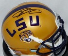 Odell Beckham Autographed Lsu Tigers Gold Schutt Mini Helmet- Jsa Authenticated