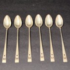Vtg Set Of 6 Oneida Community Coronation Silverplate 7 1 2  Iced Tea Spoons 1936