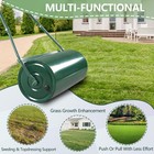9 5 Gallon Tow-behind Lawn Roller W  U-shape Handle  Steel Drum Soil Compactor