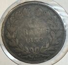 France 1832 A Silver Five 5 Francs Very Fine Vf Condition Coin Louis Philippe I