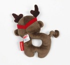 Fisher Price Snugamonkey Holiday Christmas Monkey Reindeer Baby Rattle Plush Toy