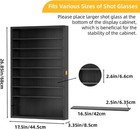 Black Shot Glass Display Case With Lockable Door Shadow Box Bar Cabinet 26 8in H