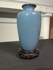 Antique Japanese Cloisonn   Vase Intricate Enamel Inlay  Flowers On Brass 7 25 