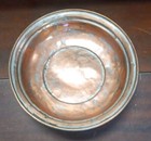 Antique Turkish Copper Hand Crafted Bowl 9 75  Middle Eastern Turkish Hammered
