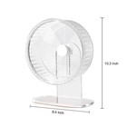 Super Silent Hamster Exercise Running Wheel Adjustable Stand Clear 8 5 In