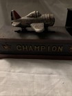 Champion Airplane Cast Iron Mechanical Coin Bank Vintage Style Reproduction