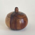 Beautiful Hand Turned Wooden Bowl Jar Vessel With Lid 3    Trinkets Stash
