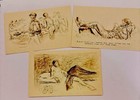 Lot Of 10 Wwii Postcards artist Marshall Davis In Original Wax Paper  Never Used