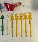 Lot Of 52 Vintage Cocktail Bar Ware Swizzle Sticks  Stirrers  Shot Glass  Jigger