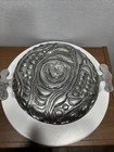 Vintage 1990s Don Drumm Cast Aluminum Covered Casserole 3 Qt  Textured Brand New