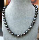 Genuine Natural Tahitian Black Pearl Jewelry Necklace 14-48  7-8 8-9 9-10mm