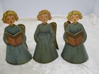 4 Rare Vintage Christmas Paper Punch-out Angels   Choirboy Die-cut Decorations