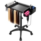 Salon Rolling Cart On Wheels  Hair Tray Trolley Organizer  Styling Tool Rack  Mo