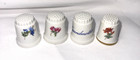 House Of Goebel West Germany Porcelain Thimbles Grandmother  Floral X3 -lot Of 4