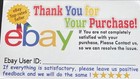 For Ebay Seller Thank You Cards Your Purchase Order Notes Sets 100