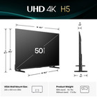 50-inch Class H5 Series 4k Uhd Hdr Google Smart Tv  50h5bg  2025 Model  - Dolby 