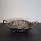 Antique 19th Century German Dutch Rococo Revival Repousse Silverplate Basket