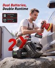 6 Inch Cordless Car Buffer Polisher Kit  Equipped With 2  4000mah Batteries 