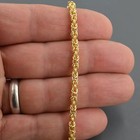 10k Yellow Gold 3 6mm Wide Square Byzantine 7 5  Inch Bracelet