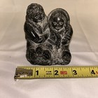 Vintage Wolf Original Soapstone Carving Sculpture Inuit Couple Hand Made Canada