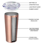Vegond 20oz Tumbler Bulk Lid And Straw 6 Pack Stainless Steel Vacuum Insulated