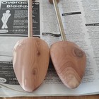 Wood Wooden Shoe Trees Pair W  Metal Spring Rod Mechanism  Mpn Does Not Apply