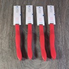 Cutco 1759 Red Handle Serrated Steak table Knife Set Of 4   Drawer Tray