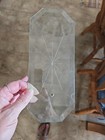 Vintage Clear Glass Beveled 8 Sided Chandelier Panel 12 Point Starburst Pattern
