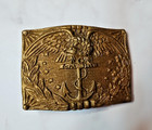 Civil War Marine Navy Belt Buckle Military Solid Brass Eagle Anchor