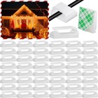 100 Pcs Self-adhesive Cable Clips - Elegant Wire Management For Home   Office