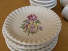 Vintage 12 Piece Children Doll House Tea Set Desert Set With Plates Floral Rose