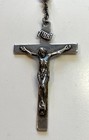 Antique Solid Sterling Silver Catholic Rosary Beads   Crucifix Hallmarked 1934