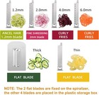 Welltobe 6-blade Vegetable Spiralizer Spiral Slicer Veggie Pasta Spaghetti Ma   
