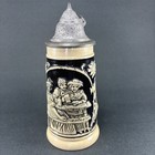 Eckhardt Engler German Beer Stein Mug 375 Made In Germany W  Pewter Lid 7    Tall