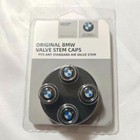Set Of 4 Tire Valve Stem Caps Bmw Classic Logo Silver Caps Fit Most Bmw_us Stock