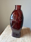 Vintage Wheaton Red Glass Fish Shape Bottle Dr  Fisch s Bitters Millville 7 5 