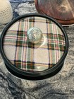 Vintage Green Plaid Golf Ice Bucket- Christmas 