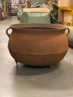 Antique 3 Legged Cast Iron 21  Caldron