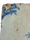 Antique Dutch Delft Tile  Flowerpot 5    X 5    17th C
