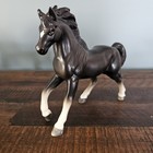 Vintage Prancing Black   White Horse Figurine Enesco Japan 6 x7  Porcelain  3296
