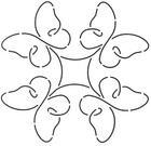 Quilting Stencil Butterfy Block Quilt Pattern 7  Continuous Line Design Template