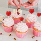 1set Red Pink Heart Shape Cake Toppers Valentines Day Cupcake Picks Wedding Enga